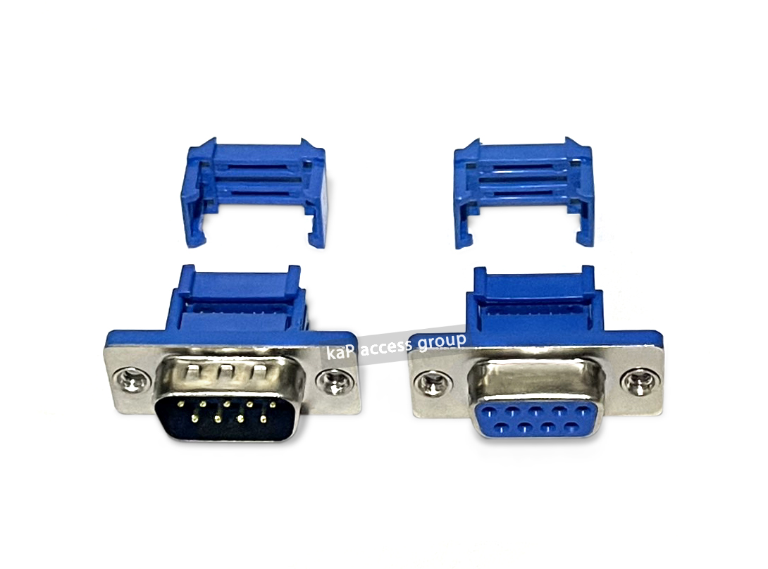 DB9 9P 9Pin Male , Female IDC Connector D SUB RS232 Serial Flat Cable Crimp Terminal