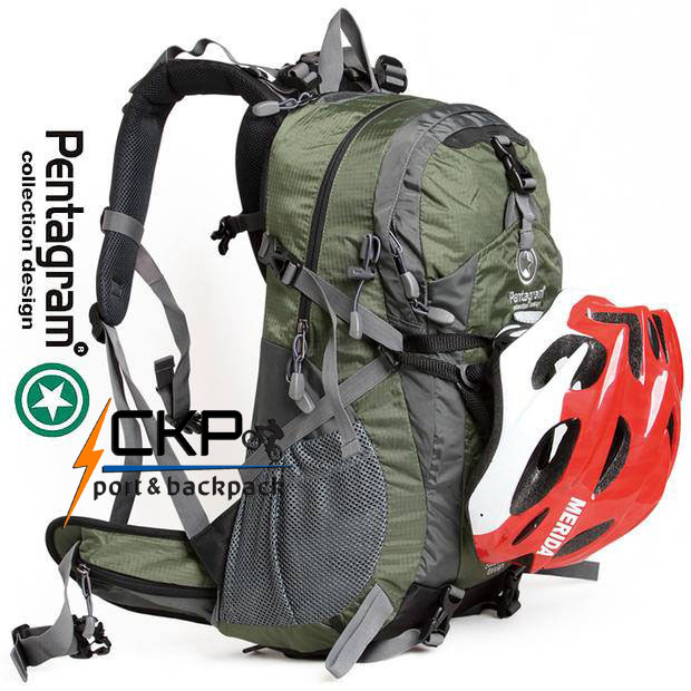 กระเป๋าเปฺ้ Backpack ยี่ห้อ Pentagram สีเขียวทหาร