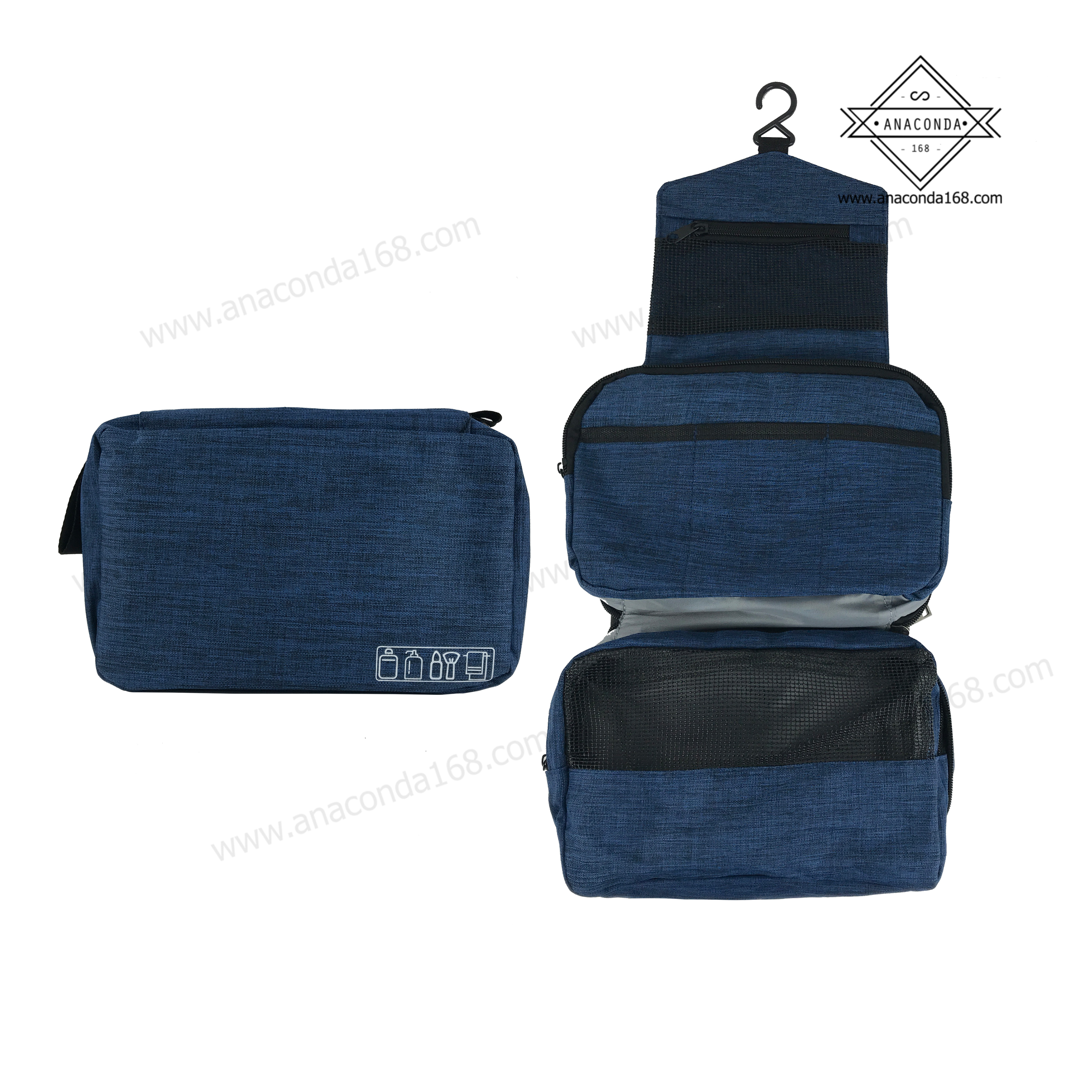 กระเป๋าจัดเก็บอุปกรณ์อาบน้ำ 3 ชั้น