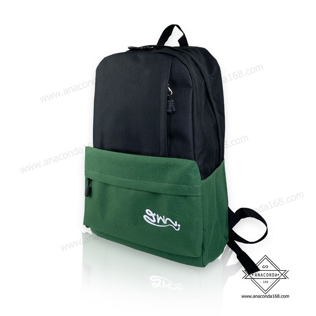 กระเป๋าเป้สะพายหลัง สีทูโทน ( 2Tone Bag ) ทำโลโก้