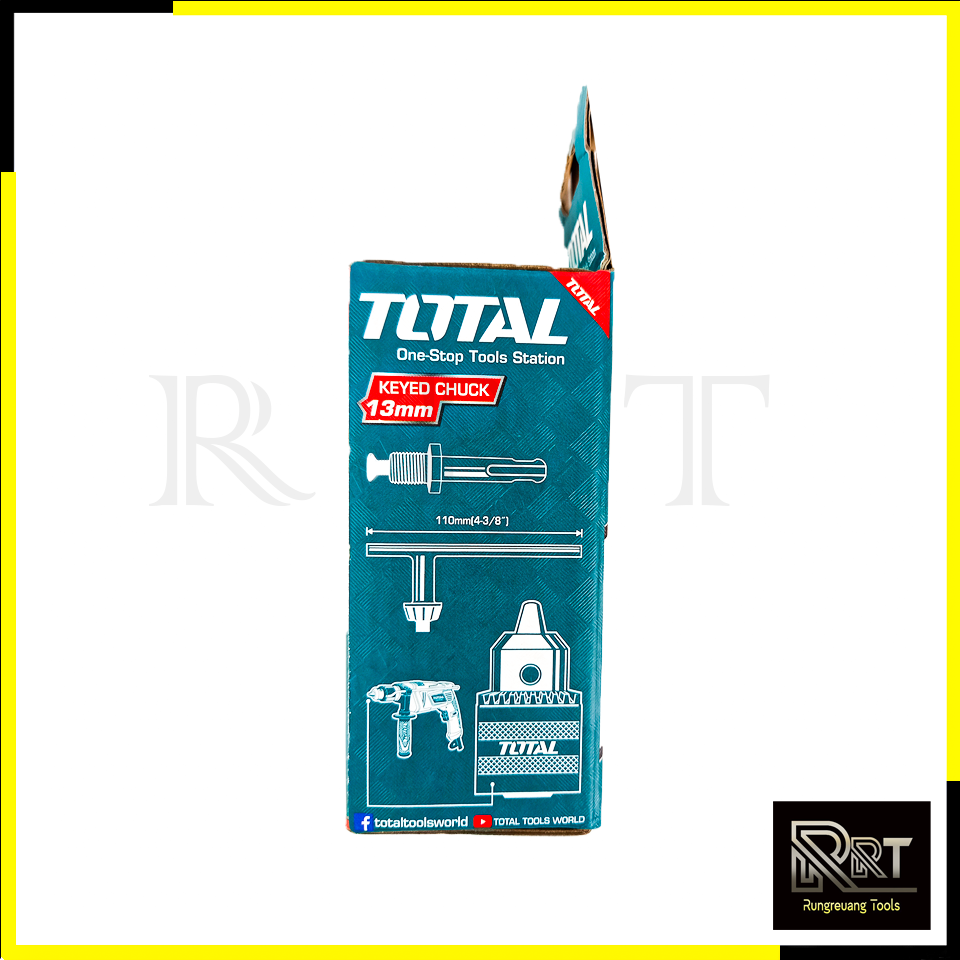 TOTAL ชุดหัวต่อสว่านโรตารี่ 13mm.(1/2") รุ่น TAC-4513011