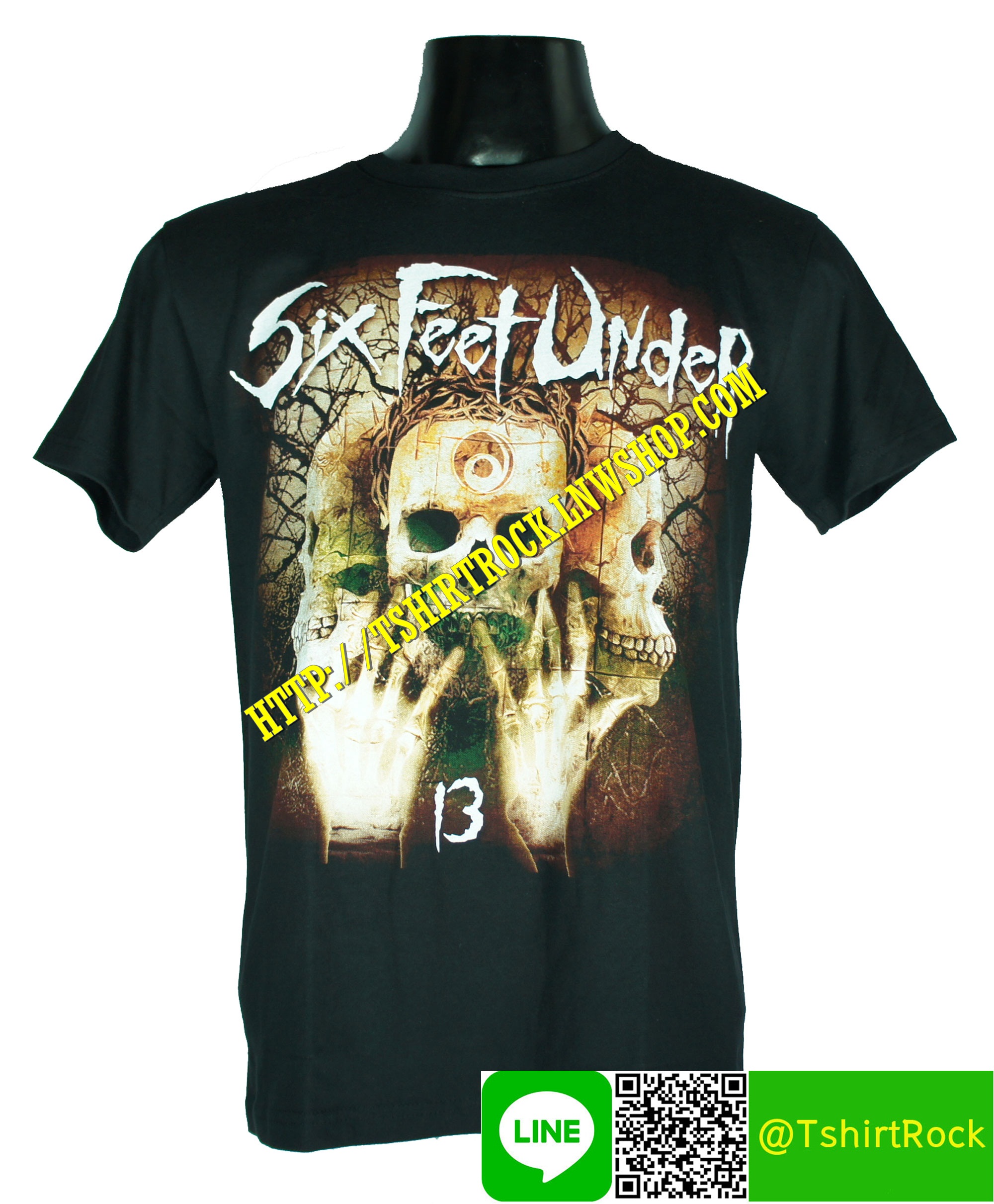 SIX FEET UNDER เสื้อยืดวงร็อค เมทัล ดนตรี เสื้อวง SFU923