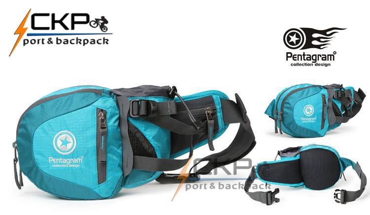 กระเป๋าคาดเอว สีฟ้าน้ำทะเล