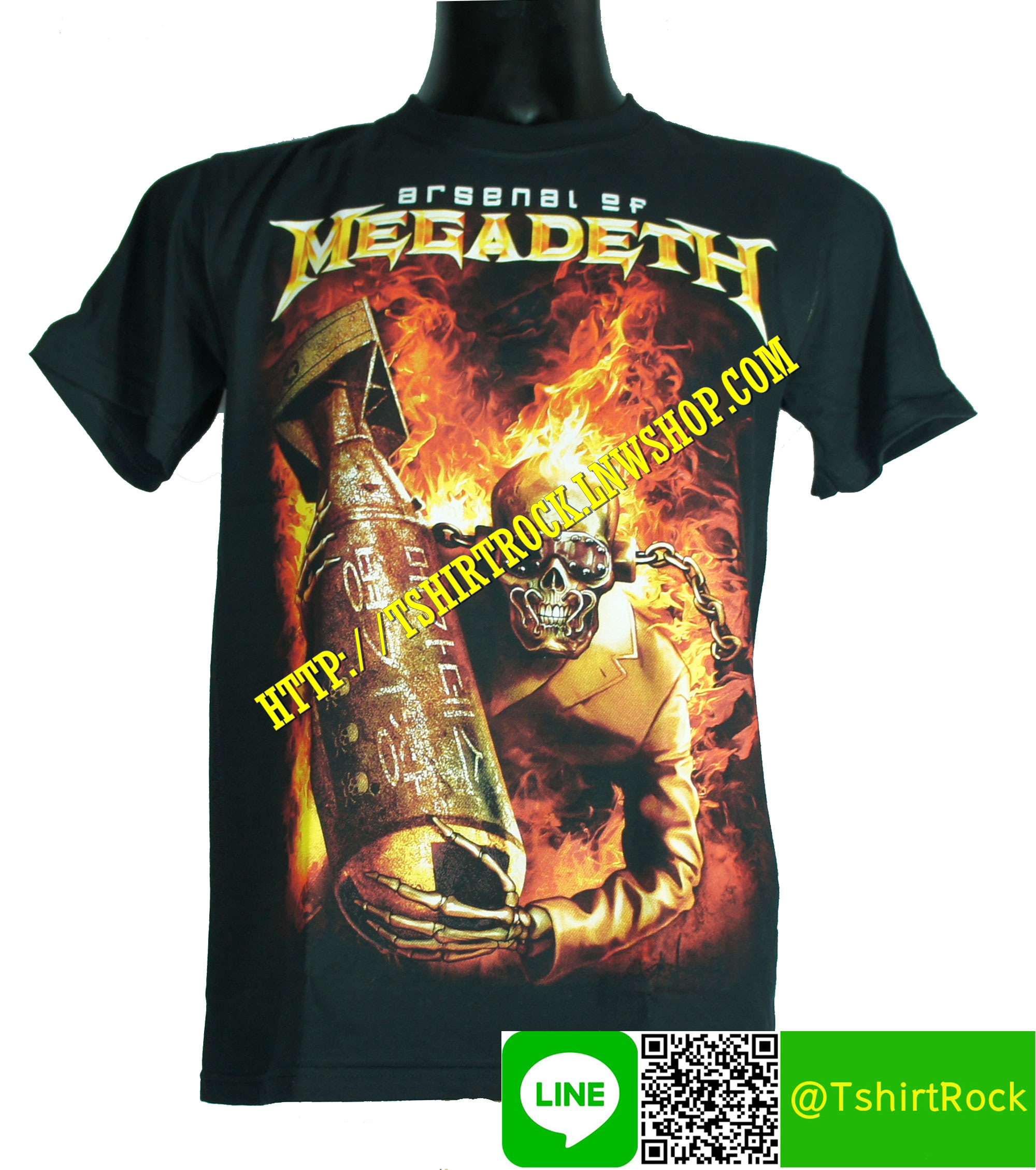 MEGADETH เสื้อยืดวงร็อค เมทัล ดนตรี เสื้อวงเมกาเดธ MDH1166