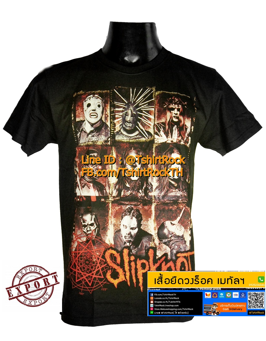 เสื้อวง SLIPKNOT เสื้อยืดวงดนตรีร็อค เมทัล เสื้อร็อค สลิปน็อต SKT1289