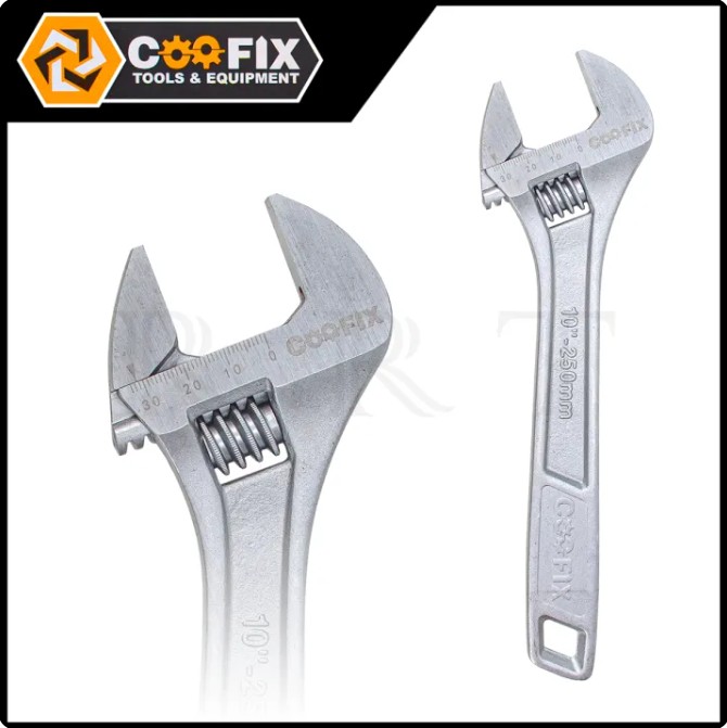 COOFIX ประแจเลื่อน 10 นิ้ว รุ่น CFH-B01002-10 ปากกว้าง 30 mm. ความยาว 250mm.(มีสเกลบอกระยะ)