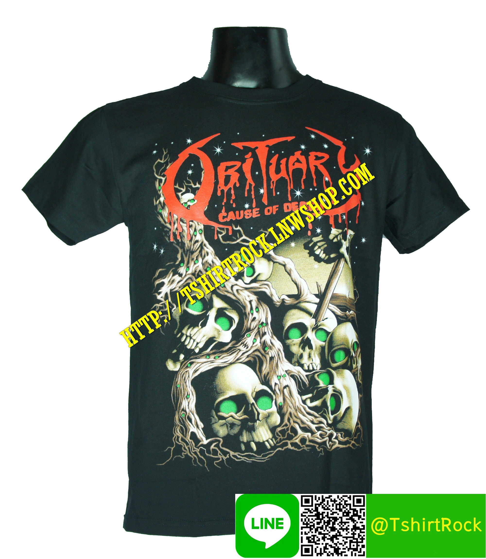 OBITUARY เสื้อยืดวงร็อค เมทัล ดนตรี เสื้อวง OBY690