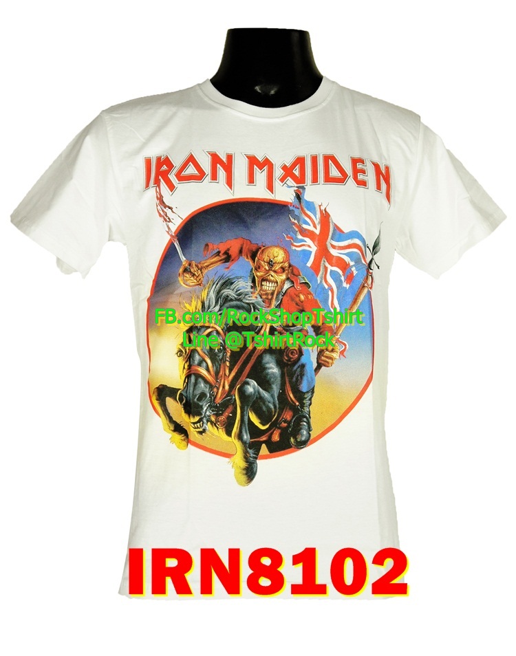 เสื้อวง IRON MAIDEN เสื้อวินเทจ เสื้อยืดวงร็อค เมทัล ไอเอิร์นเมเดน IRN8102