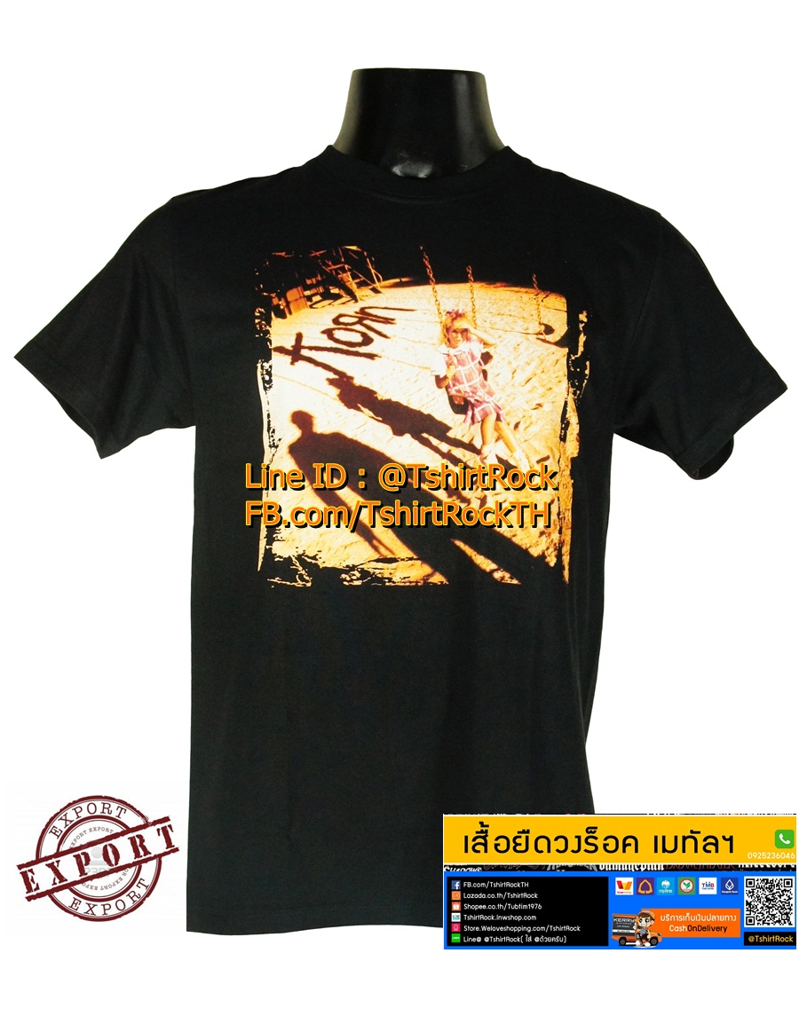 เสื้อวง KORN เสื้อยืดวงดนตรีร็อค เมทัล เสื้อร็อค คอร์น KON1652