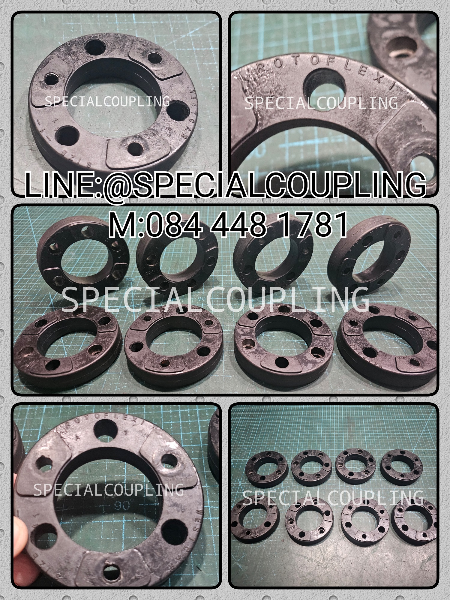 จำหน่ายRotoflexi size 1 แบบ6รู pcd 60 mm. Od 79 mm. ID 45mm.L 17 mm. (Rotoflexi size.1) พร้อมส่งค่ะ สอบถามได้จ้า
