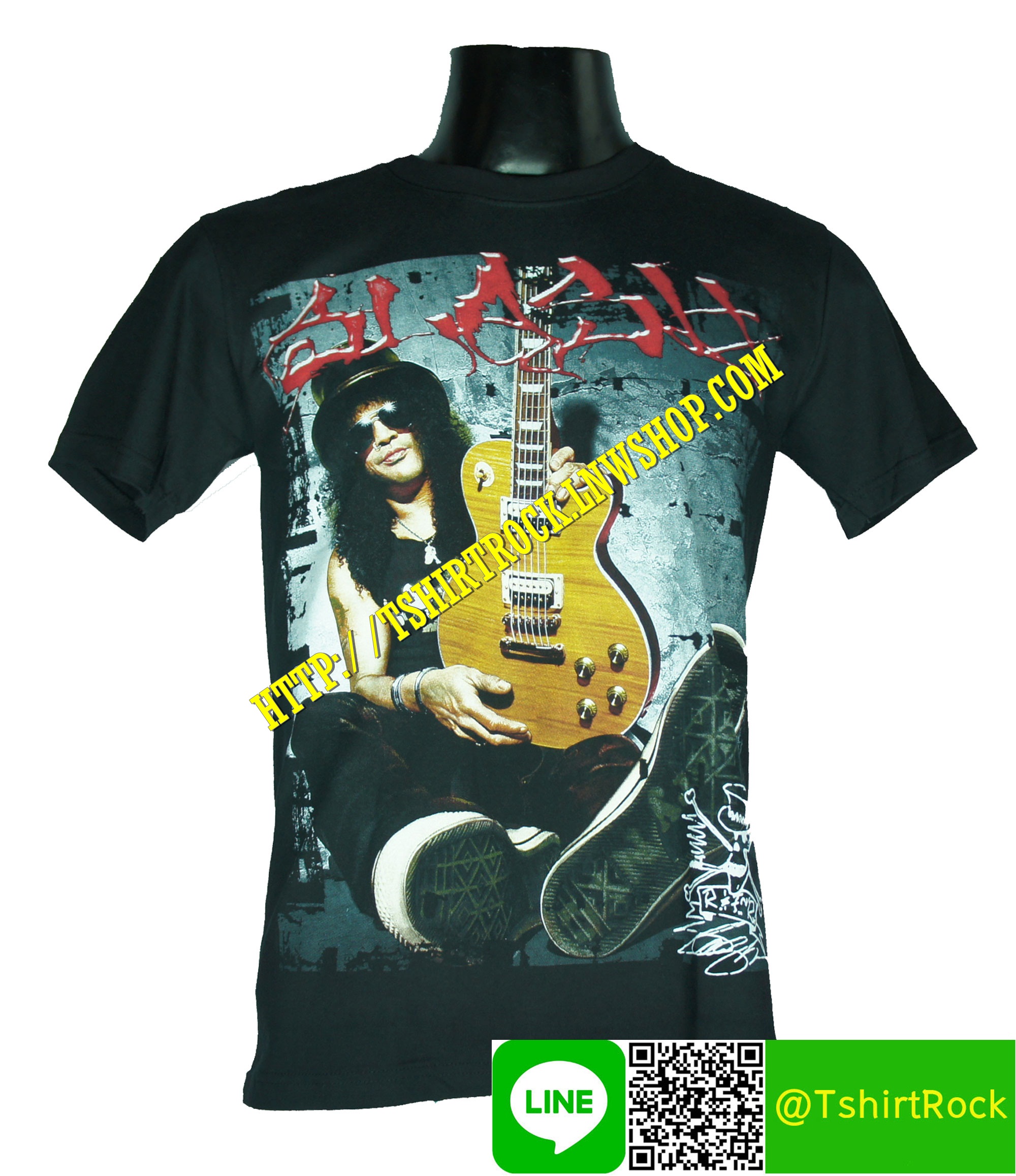 SLASH เสื้อยืดวงร็อค เมทัล ดนตรี เสื้อวงสแลช SLS1104