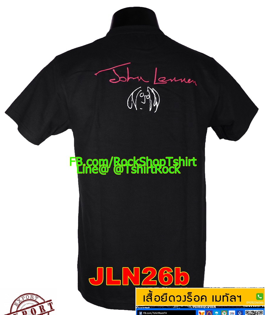 เสื้อยืดวง John Lennon เสื้อร็อค เสื้อวง เมทัล JLN26