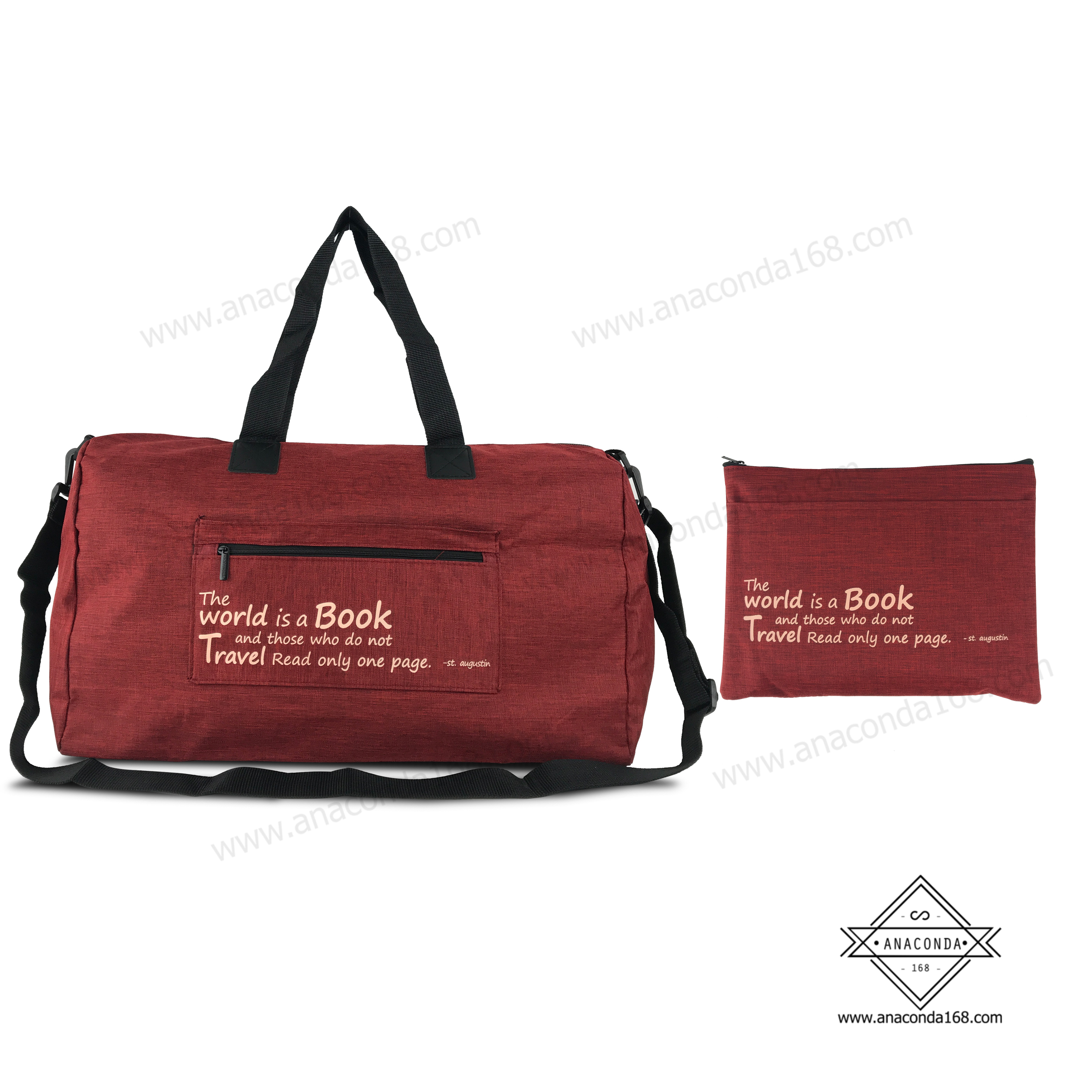 กระเป๋าเดินทางพับเก็บได้แบบสะพายข้าง