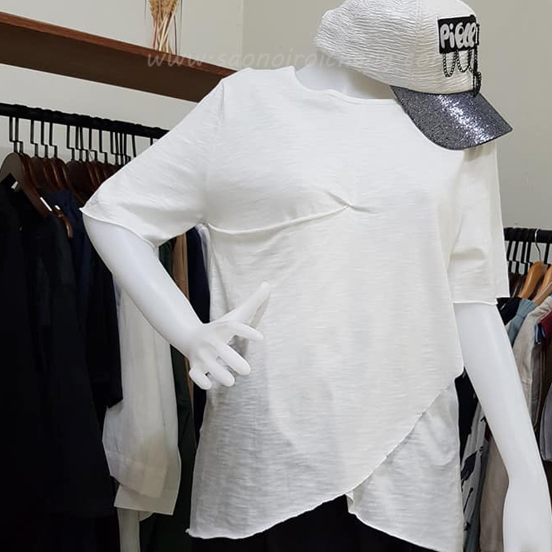 เสื้อยืดจับริ้ว2ชั้น(มีตำหนิ)