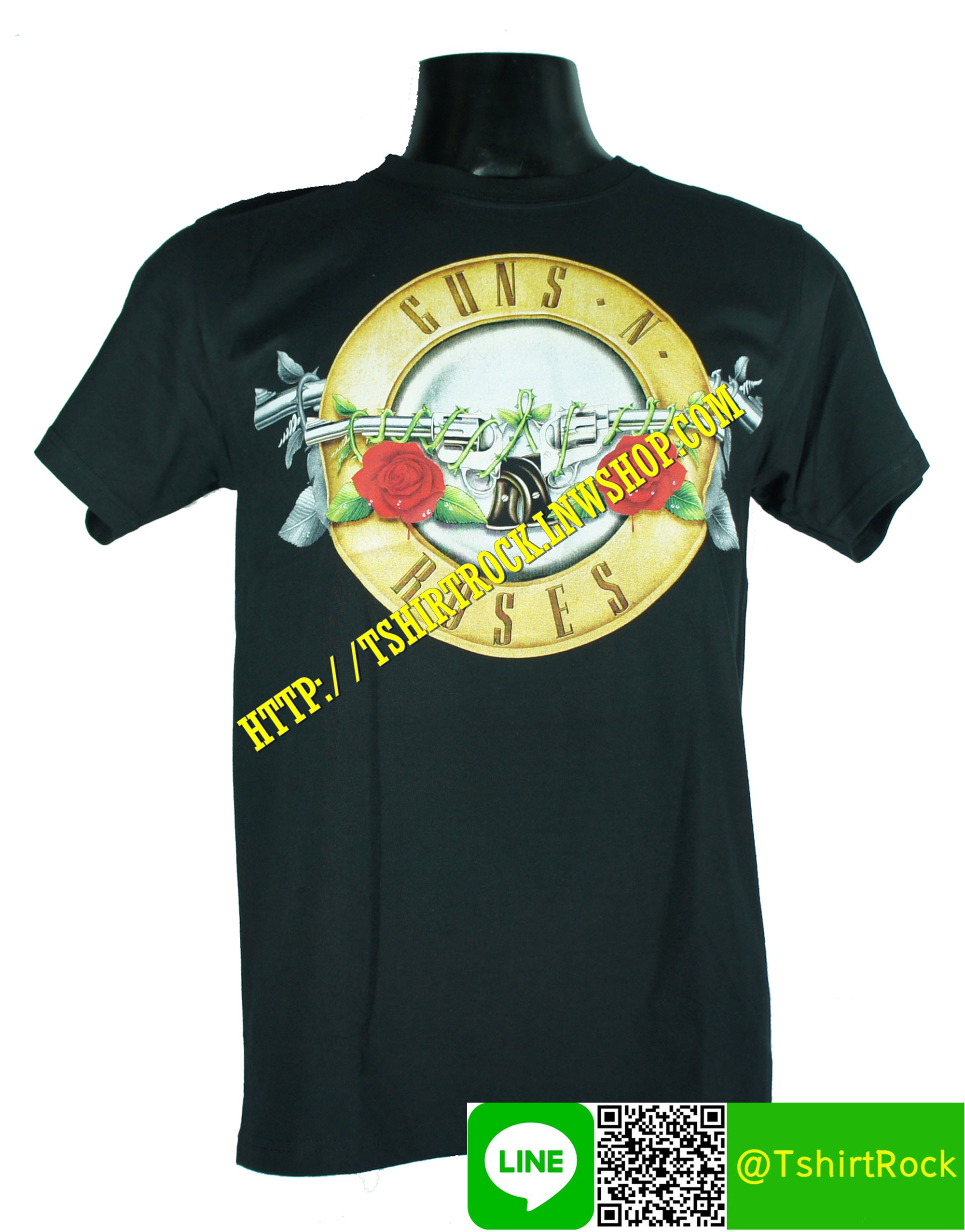 GUNS N' ROSES เสื้อยืดวงร็อค เมทัล ดนตรี เสื้อวงกันส์แอนด์โรสเซส GUN1587