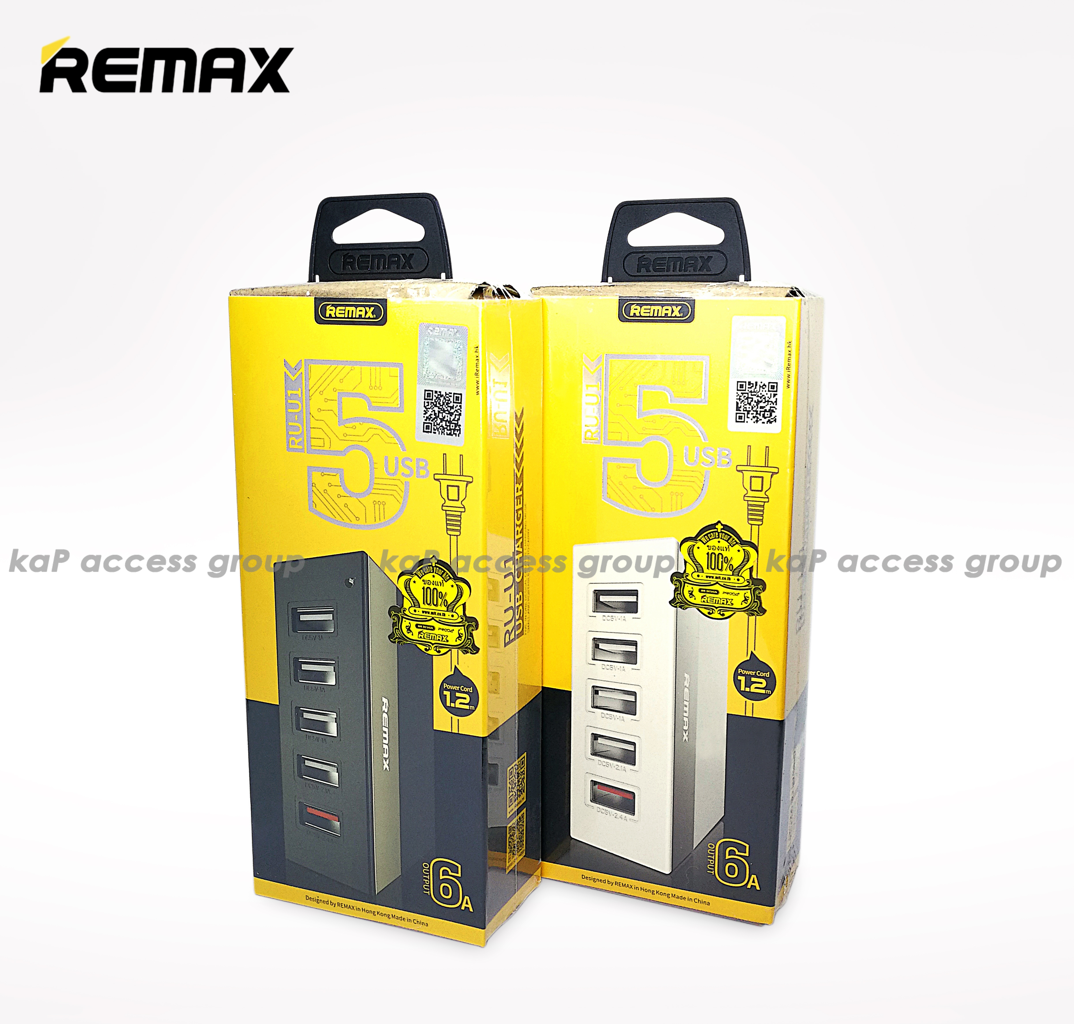 Remax Adapter USB Charger 5 Port (6A) สีขาว