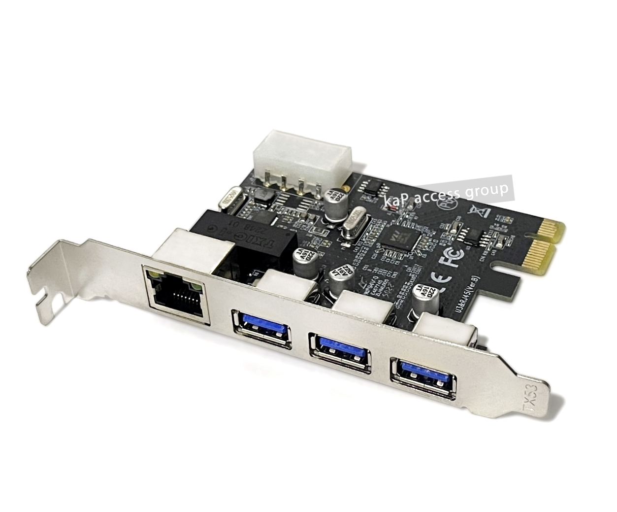 การ์ด PCI-E Express Card Gigabit Ethernet LAN RJ45 10/1000 USB 3.0 3port ( 5Gbps )