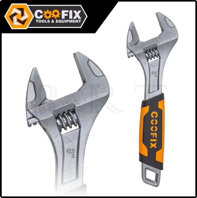 COOFIX ประแจเลื่อน 8 นิ้ว รุ่น CFH-B01003-8 ด้ามจับเสริมยาง จับกระชับ ถนัดมือ มีรูแขวน จัดเก็บสะดวก