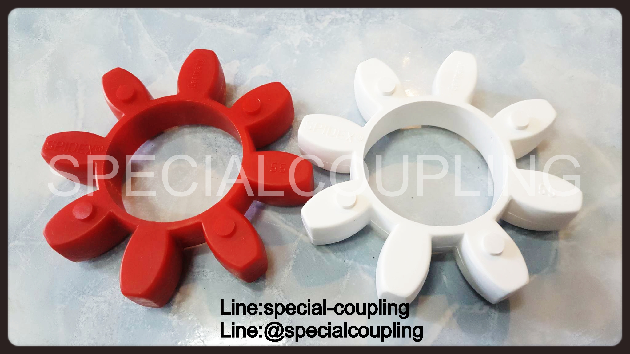 Spidex size.55 Red&white Urethane Spider Only (ยางยอยSpidex size.55 ยูรีเทน)