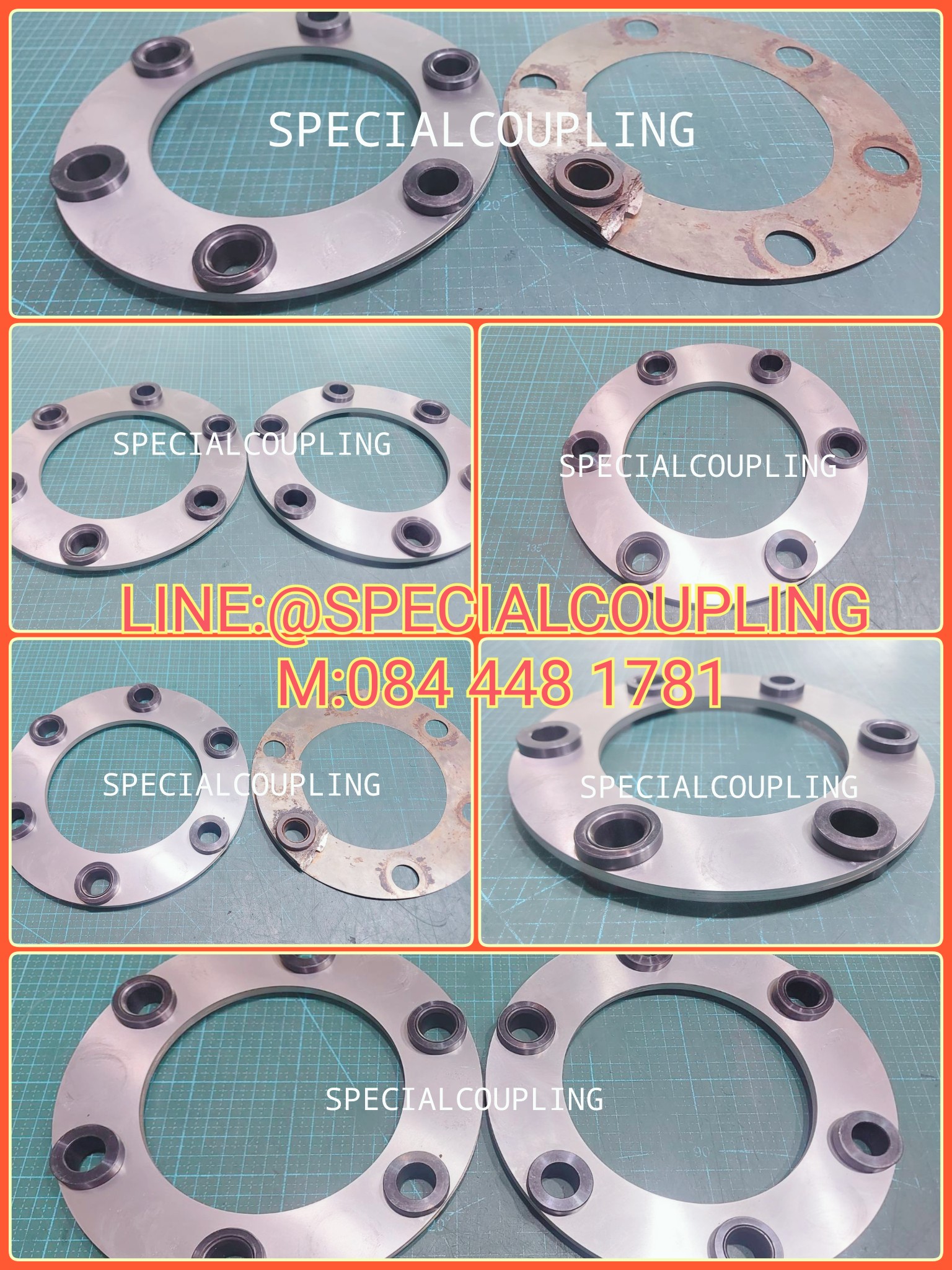 รับผลิตDisc pack sus304 พร้อมย้ำหมุด ตามตัวอย่าง ขนาด od200 id124 hole20mm1ชุด14 แผ่น รอสินค้า15 วัน สอบถามได้คะ