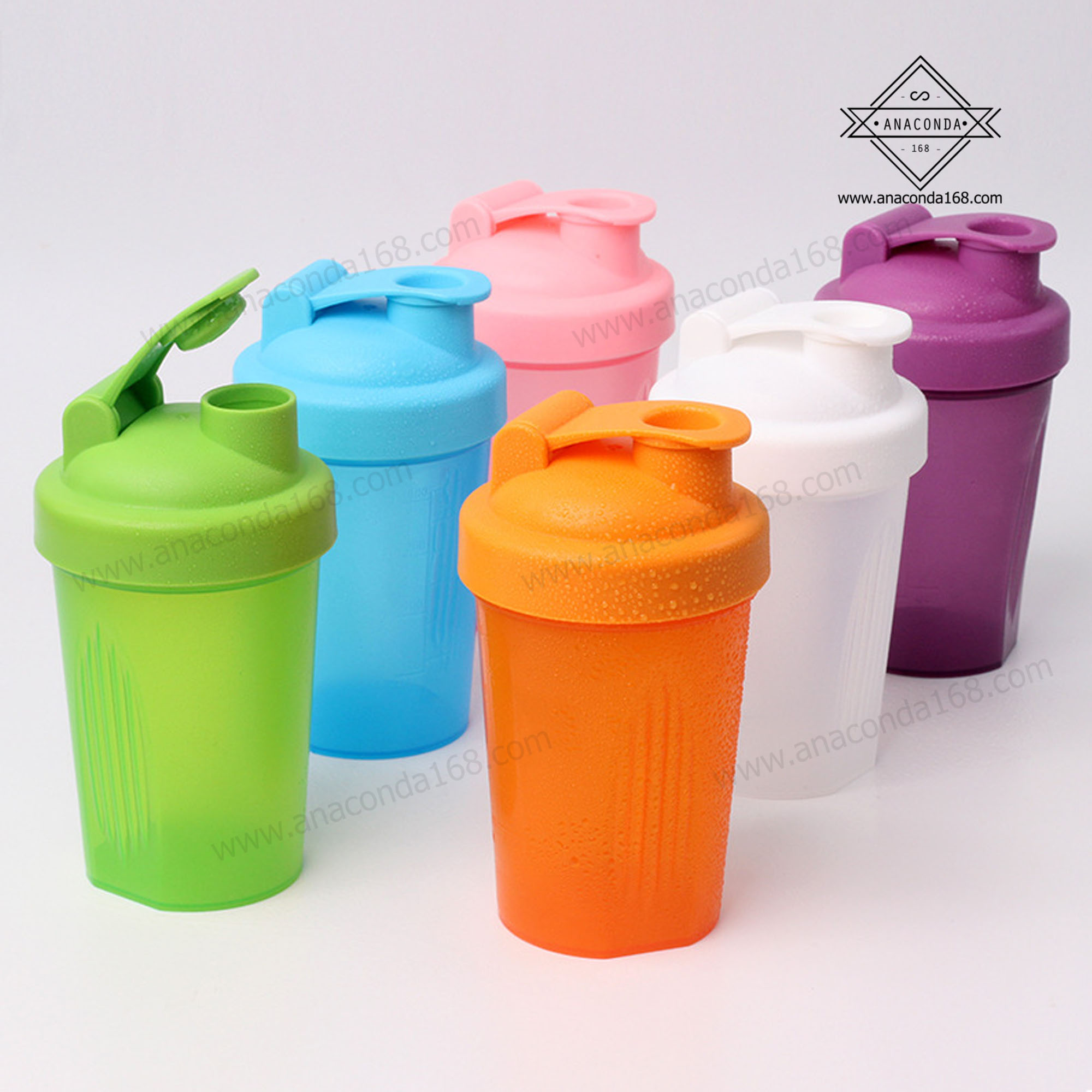 แก้วเชค แก้วชงพลาสติกสีสันสดใส 400ml.