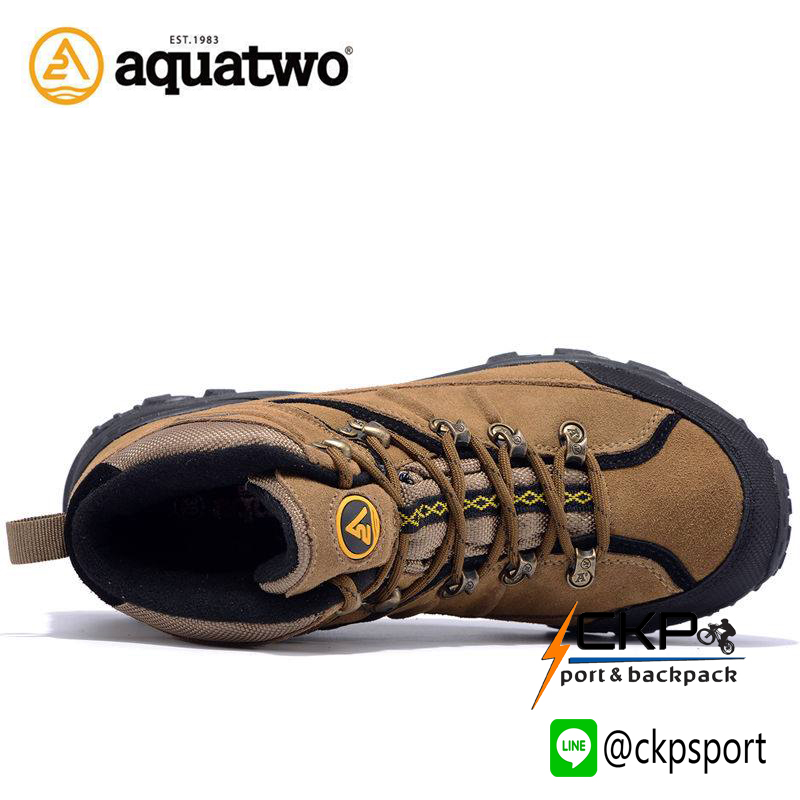 รองเท้าเดินป่ากันน้ำ Aquatwo Hiking S943 สีน้ำตาลอ่อน