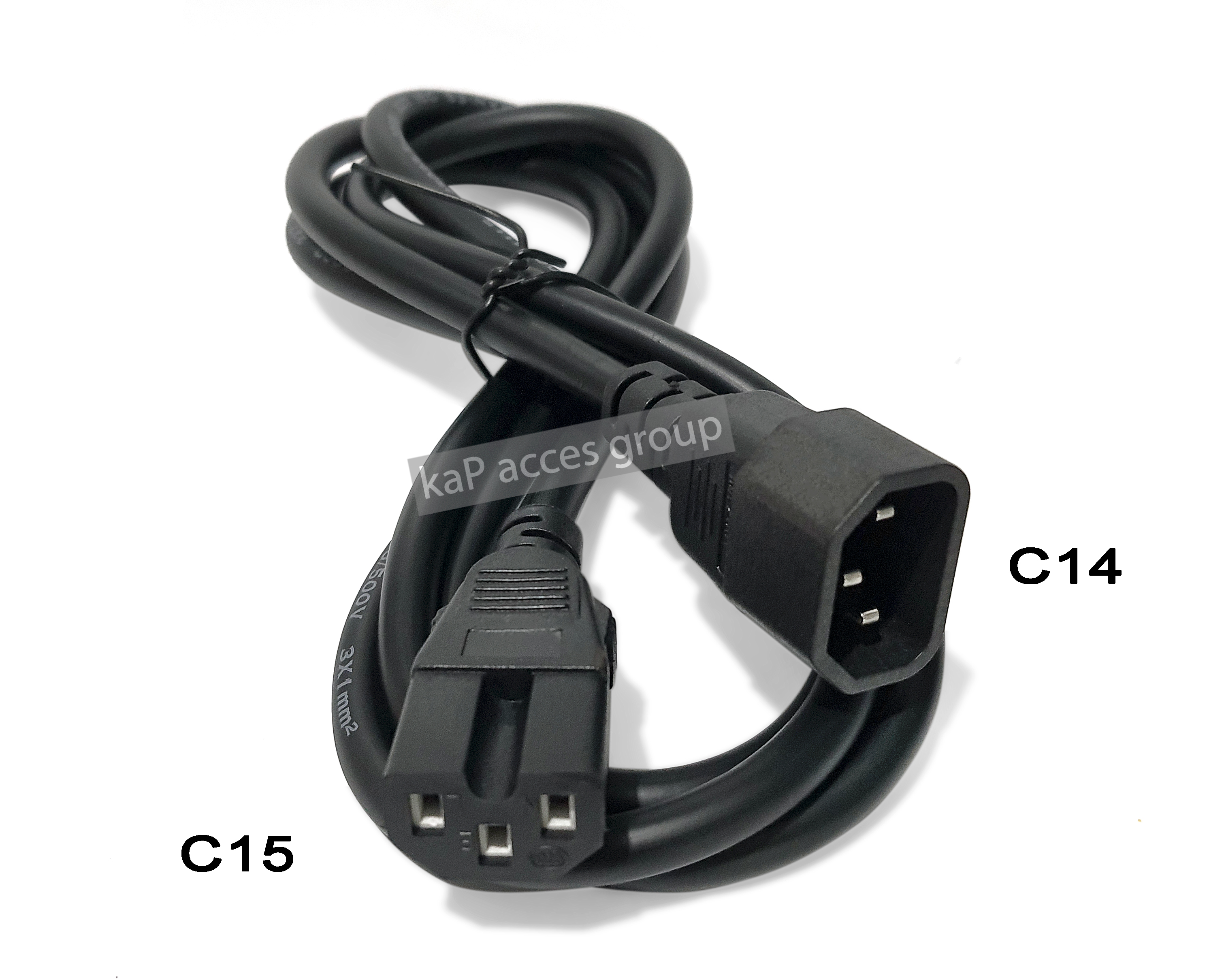 สาย AC POWER IEC C15 - C14 1.0 SQ.MM ความยาว 1.8เมตร