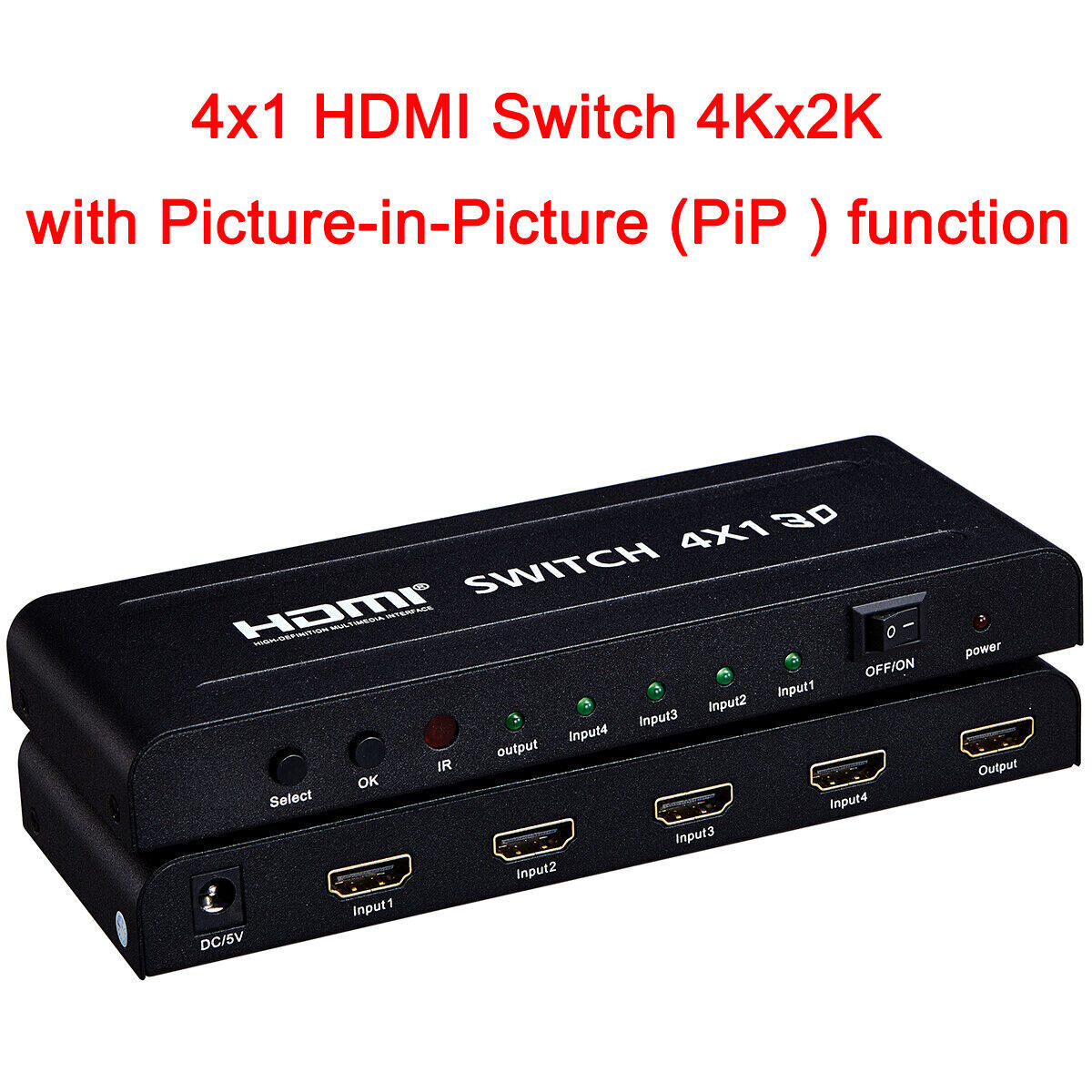 HDMI SWITCH 4x1 3D 4K (เข้า4 ออก1)