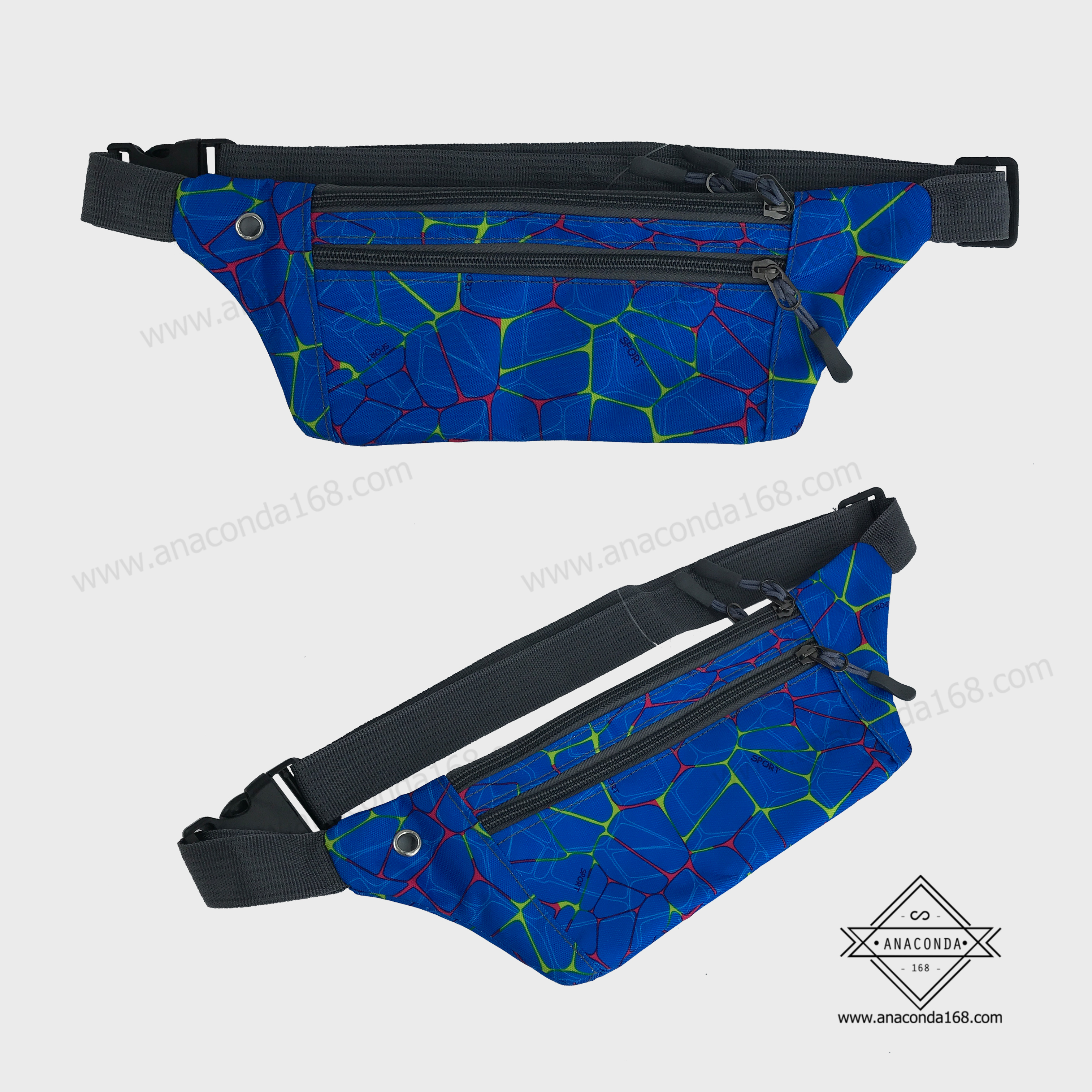 กระเป๋าคาดเอวสปอร์ต 3 ซิปแบบลาย V.4(Sport Bag)