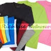 เสื้อยืดสีพื้น เสื้อยืดเปล่า Cotton 100 เบอร์ 32 เบอร์ 30