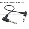 6.35mm 1/4" Male / Male Audio Cable (30cm)