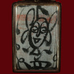 498.ผ้ายันต์จีน เลี่ยมพร้อมกระดาษยันต์จีน เลี่ยมเก่าเข้มขลังคลาสสิก น่าบูชาครับ