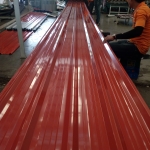 เมทัลชีทแผ่นตรงสีแดงอิฐหนา0.35มิล หน้ากว้าง 76 ซม./เมตรละ