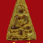 25.พระนางฐานผ้าทิพย์ หลวงปู่ธูป วัดแคนางเลิ้ง เนื้อผงน้ำมัน หลังยันต์ฝังพลอย พระยุคต้นเนื้อจัด*1