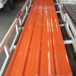 เมทัลชีทแผ่นตรงสีส้มหนา0.35มิล หน้ากว้าง 76 ซม./เมตรละ
