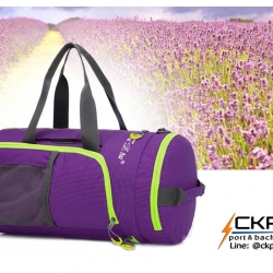 กระเป๋าฟิตเนส 5 in 1 กันน้ำพับเก็บได้ สีม่วง