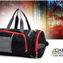 กระเป๋าฟิตเนส 5 in 1 กันน้ำพับเก็บได้ สีดำ