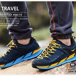 รองเท้าผ้าใบหนังแท้ Merrto รุ่น 8619 Navy (กรมท่า)