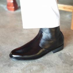 รองเท้าฮาฟหนังแท้100% (ไซส์ 39 - ความยาวเท้า 24.0 -24.5 cm)