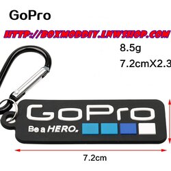 พวงกุญแจโกโปร พร้อมคลิ๊บล็อก คล้องห่วง GOPRO key chain วัสดุแผ่นยางนุ่ม เกรดพรีเมี่ยม