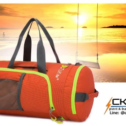 กระเป๋าฟิตเนส 5 in 1 กันน้ำพับเก็บได้ สีส้ม