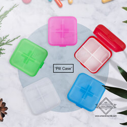 ตลับใส่ยาพกพา กล่องใส่ยา 4 ช่อง