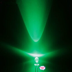 LED 5mm ไดโอดเปล่งแสง สีเขียว