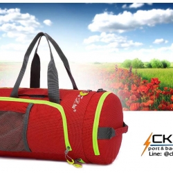 กระเป๋าฟิตเนส 5 in 1 กันน้ำพับเก็บได้ สีแดง