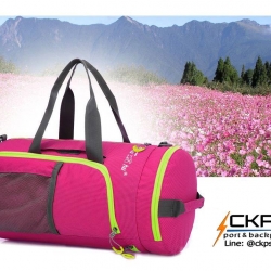 กระเป๋าฟิตเนส 5 in 1 กันน้ำพับเก็บได้ สีชมพู