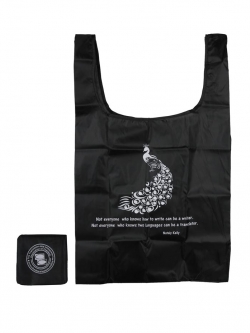 กระเป๋าพับเก็บได้ สีพื้น (Shopping Bag) สกรีนโลโก้