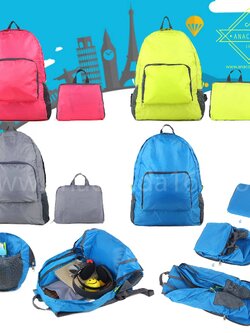 กระเป๋าเป้สะพายหลังพกพาพับเก็บได้