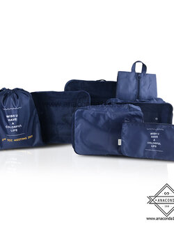 เซ็ทกระเป๋าจัดระเบียบเดินทาง 7 in 1 พับเก็บได้ สกรีนโลโก้