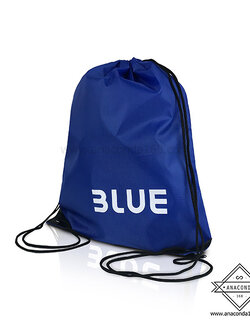 กระเป๋าผ้าร่มหูรูดสะพายหลัง ถุงผ้าหูรูด สกรีนโลโก้