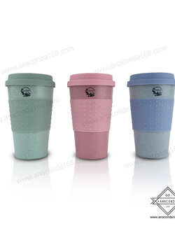 แก้วน้ำ แก้วมัค แก้วมีฝาปิด 350 ml.สกรีนโลโก้